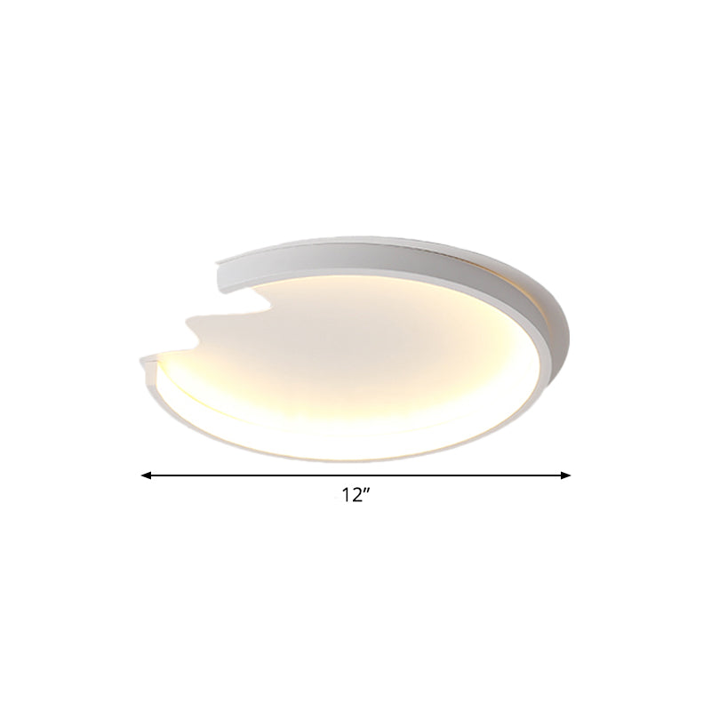Modern LED Ceiling Mount Light for Child's Bedroom in White