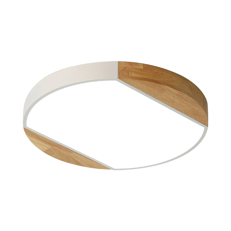 Plafonnier LED de style nordique - Lampe circulaire en acrylique pour chambre de bébé et jardin d'enfants en bleu/vert/blanc/jaune (lumière chaude/blanche)