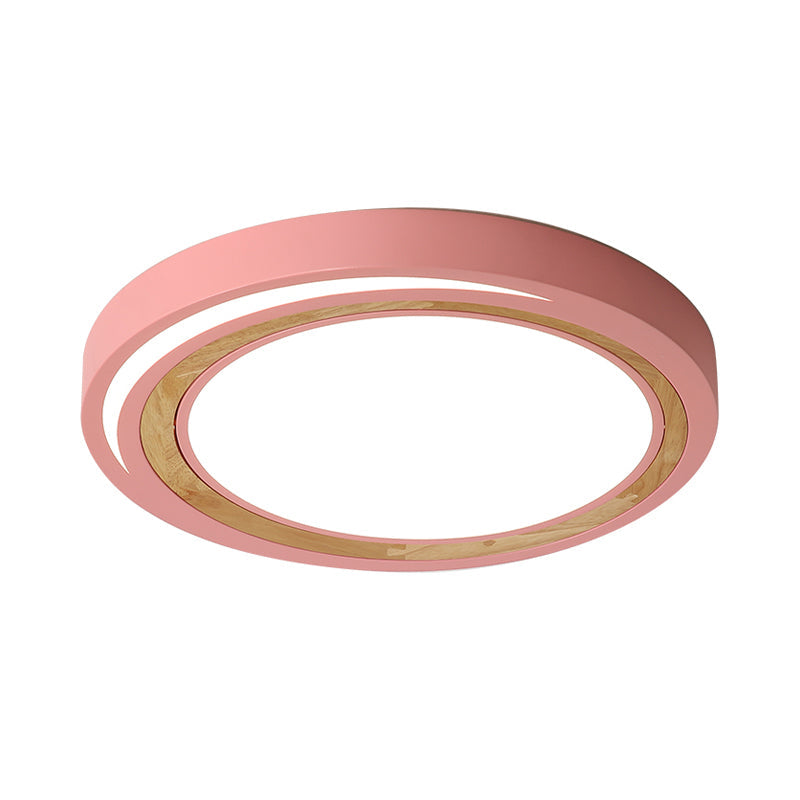 LED Macaron Style Ceiling Lamp for Boys and Girls Bedroom - Acrylic Circle Ceiling Mount Light