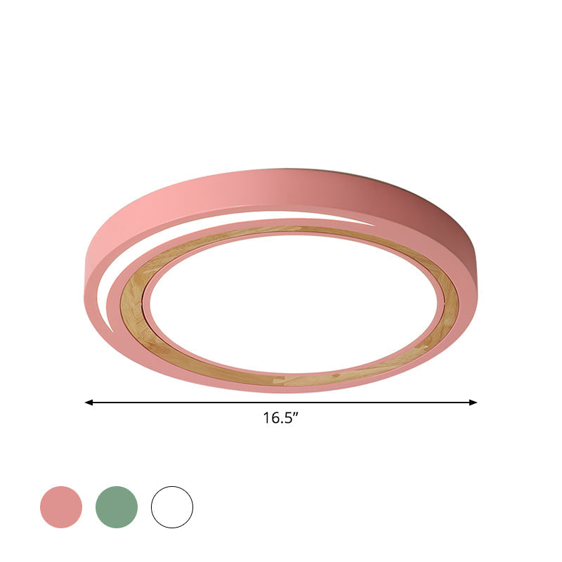 LED Macaron Style Ceiling Lamp for Boys and Girls Bedroom - Acrylic Circle Ceiling Mount Light
