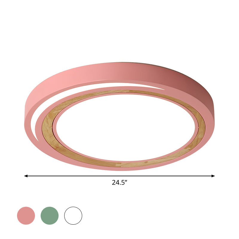 LED Macaron Style Ceiling Lamp for Boys and Girls Bedroom - Acrylic Circle Ceiling Mount Light