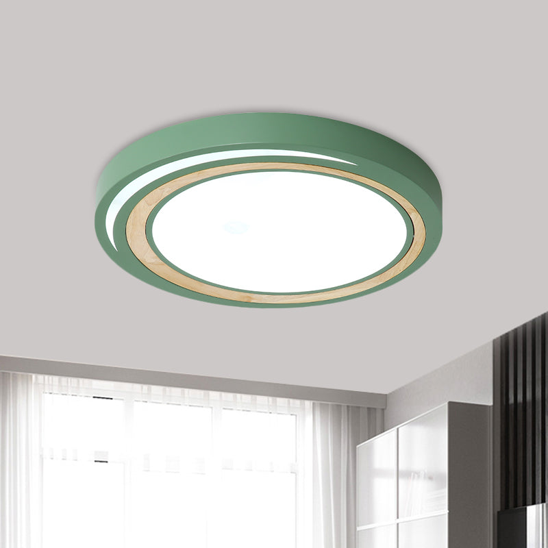 LED Macaron Style Ceiling Lamp for Boys and Girls Bedroom - Acrylic Circle Ceiling Mount Light