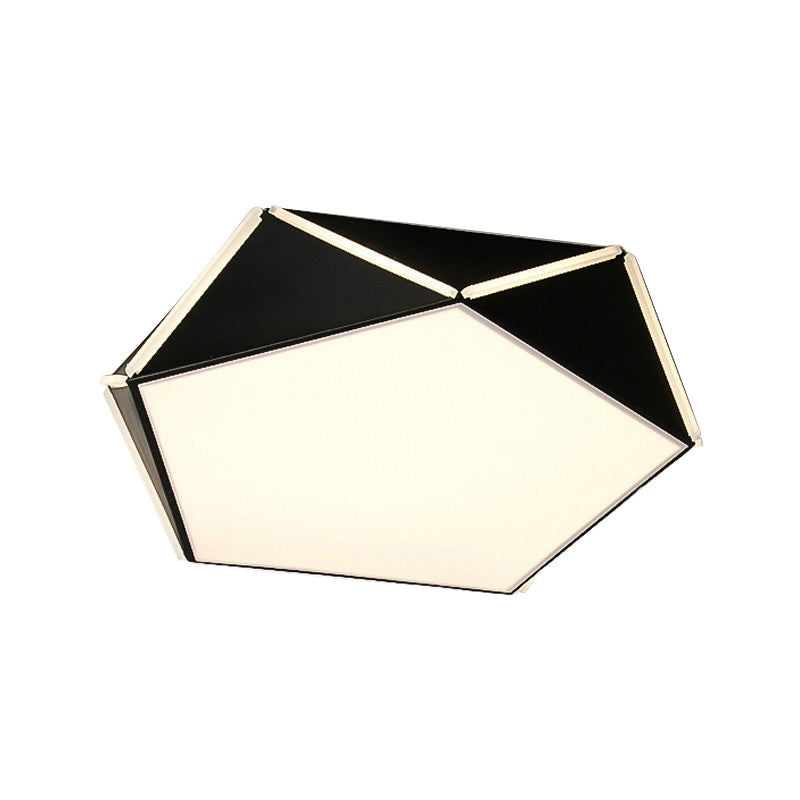 Nordic LED Ceiling Lamp - Pentagon Flush Mount Light with Acrylic Panel