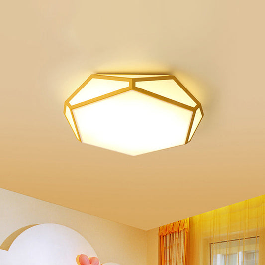 Hexagon Led Ceiling Light In Nordic Candy Colors For Corridors