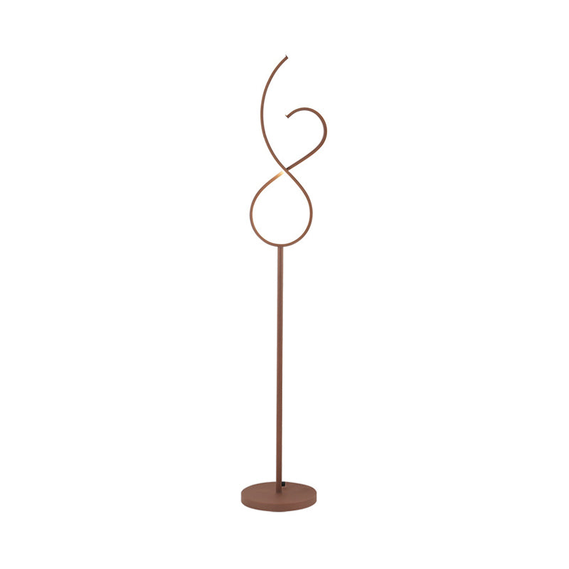 Modern Ringent Crossing Metal Led Standing Lamp: Warm/White Coffee Floor Lighting