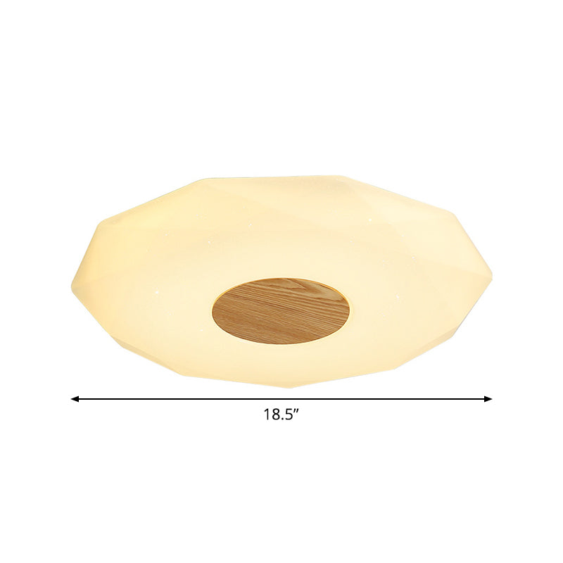 Modern Polygon Acrylic Flush Mount LED Ceiling Flush - 14.5"/18.5"/22.5" Width - Warm/White Light Option