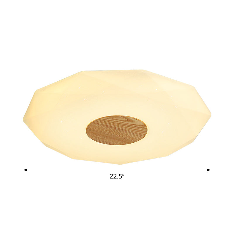 Modern Polygon Acrylic Flush Mount LED Ceiling Flush - 14.5"/18.5"/22.5" Width - Warm/White Light Option