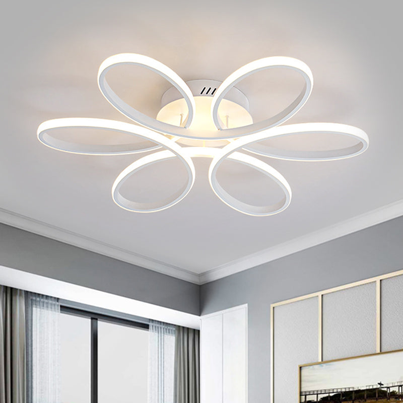 Metallic Flower Frame LED Ceiling Light - Warm/White Flushmount