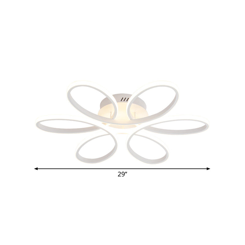 Metallic Flower Frame LED Ceiling Light - Warm/White Flushmount