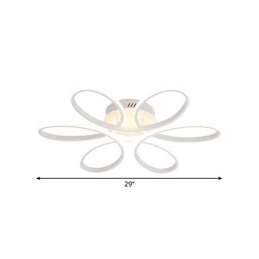 Metallic Flower Frame Led Ceiling Light - Warm/White Flushmount