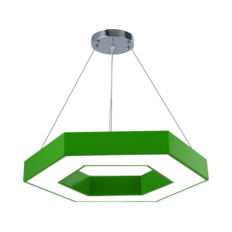Suspension LED contemporaine en nid d'abeille - Vert/bleu/rouge dans une lumière blanche/chaude/naturelle