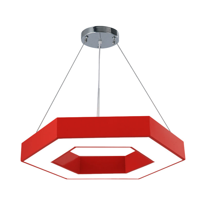 Suspension LED contemporaine en nid d'abeille - Vert/bleu/rouge dans une lumière blanche/chaude/naturelle