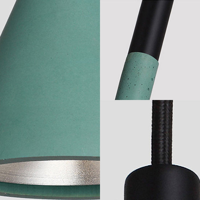 Contemporary Metallic Pendant Light For Adult Bedroom With Funnel Shade