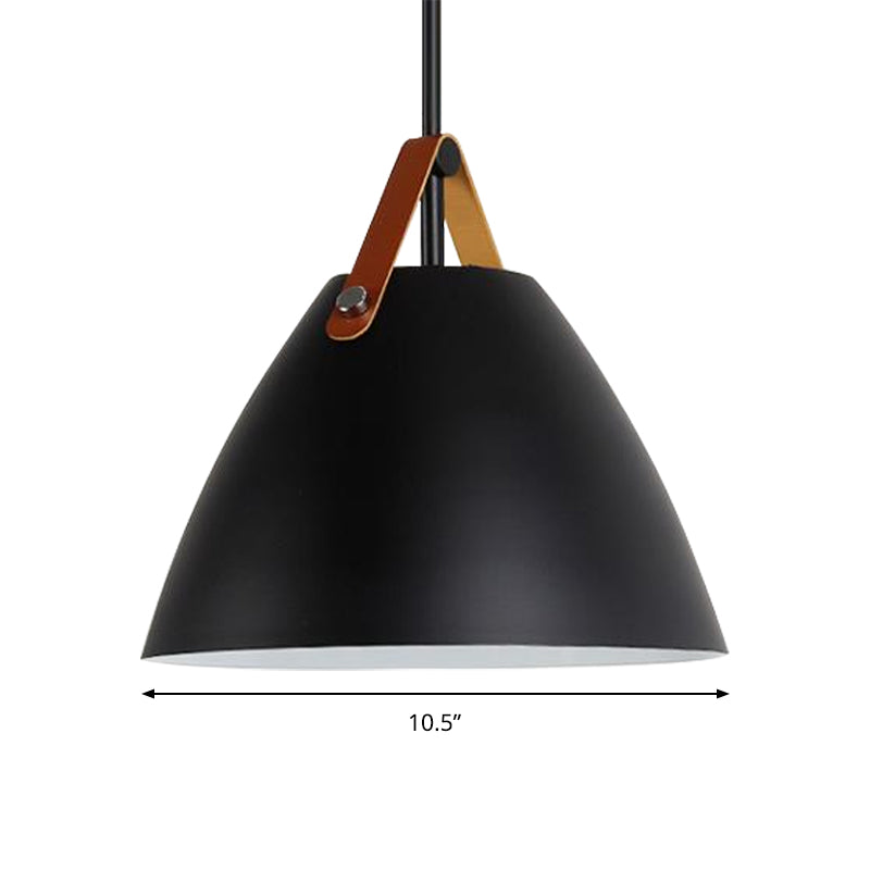 Nordic Curved Coolie Pendant Light - Sleek Aluminum Hanging Lamp in Chic Black/Blue/Grey/Pink/White for Dining Room