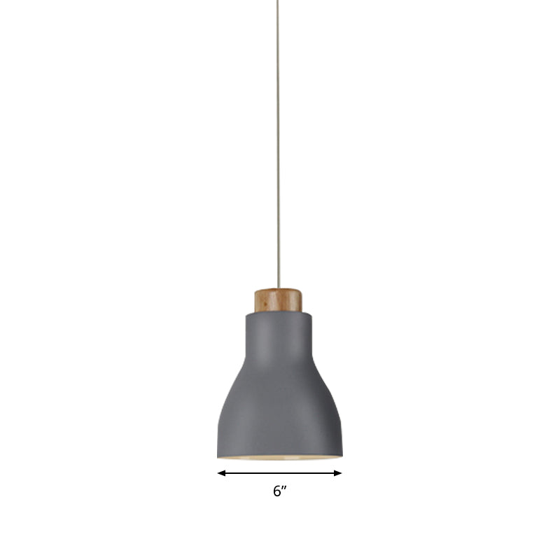 Nordic Half-Bottle Pendant Light - Modern Metallic Hanging Light for Balcony or Study Room