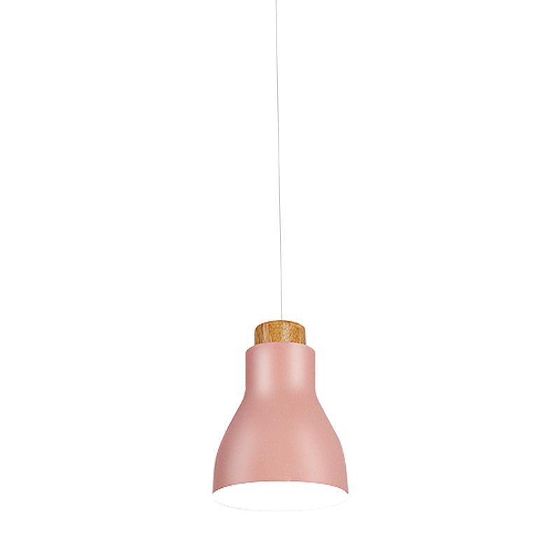 Nordic Half-Bottle Pendant Light - Modern Metallic Hanging Light for Balcony or Study Room