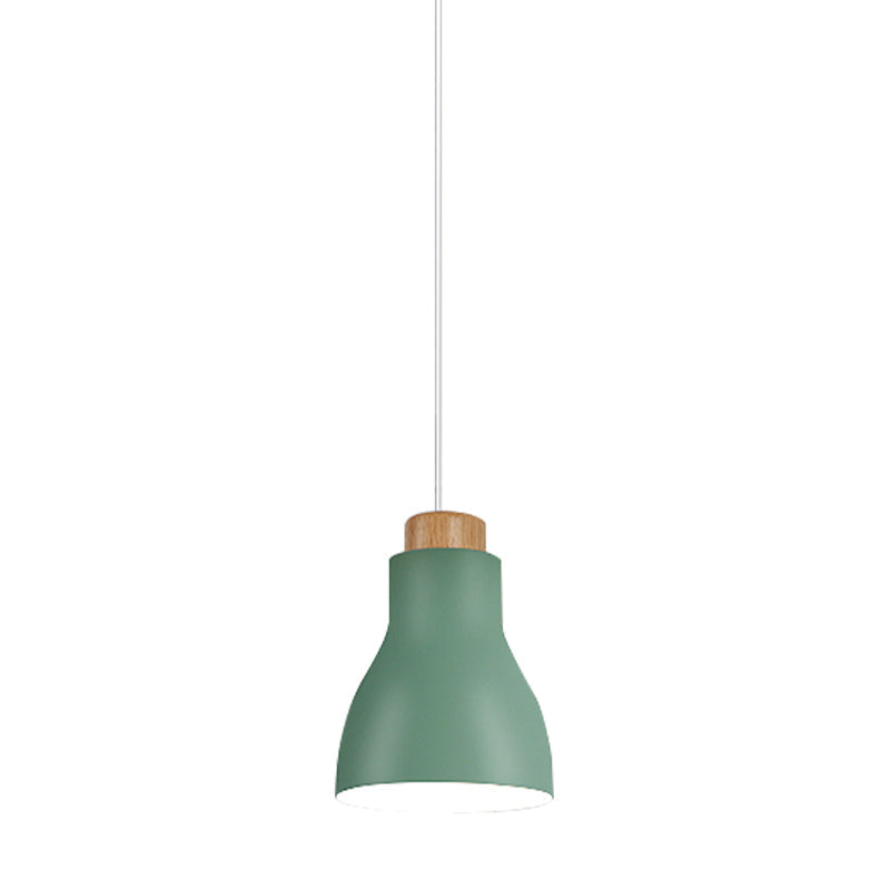 Nordic Half-Bottle Pendant Light - Modern Metallic Hanging Light for Balcony or Study Room