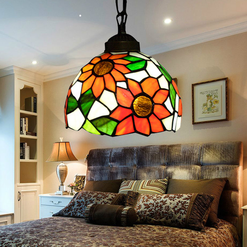 Suspension en verre teinté noir victorien : lampe à suspension élégante pour salle à manger