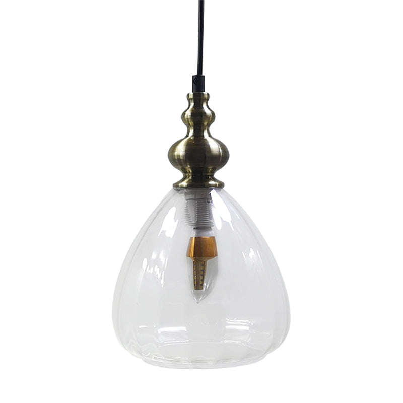 Modern Pyramid-Shaped Hanging Lamp: Single Bulb Pendant Light In Amber/Clear/Smoke Glass