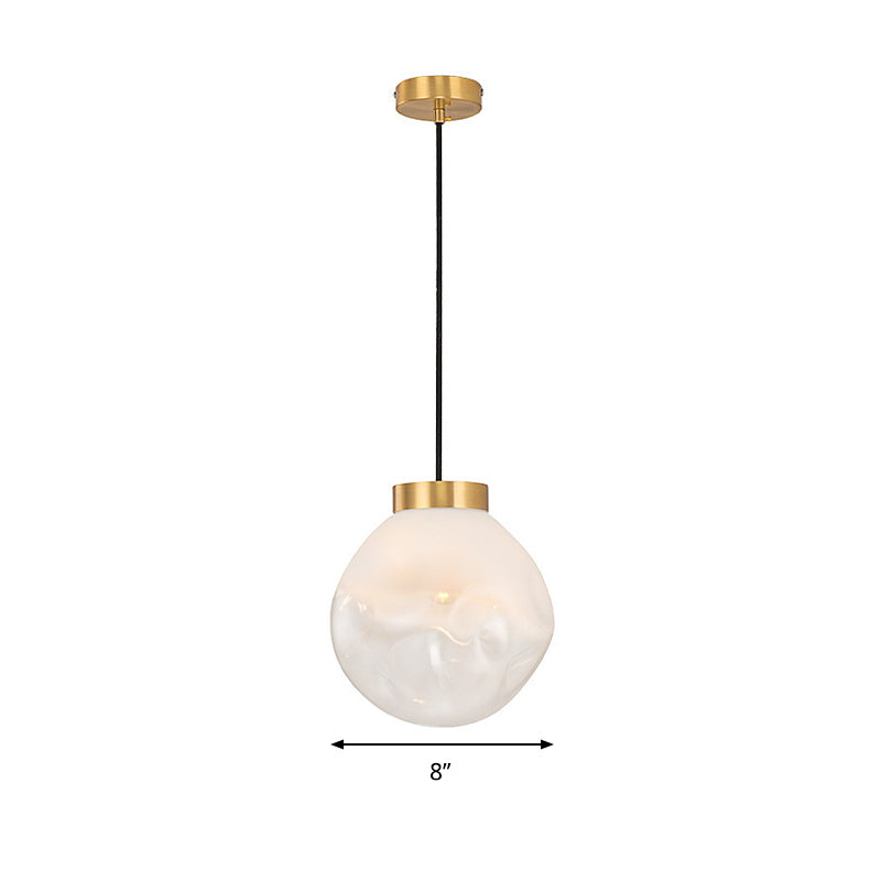 Modern Glass Irregular Pendant Lighting for Kitchen and Dining Room - White