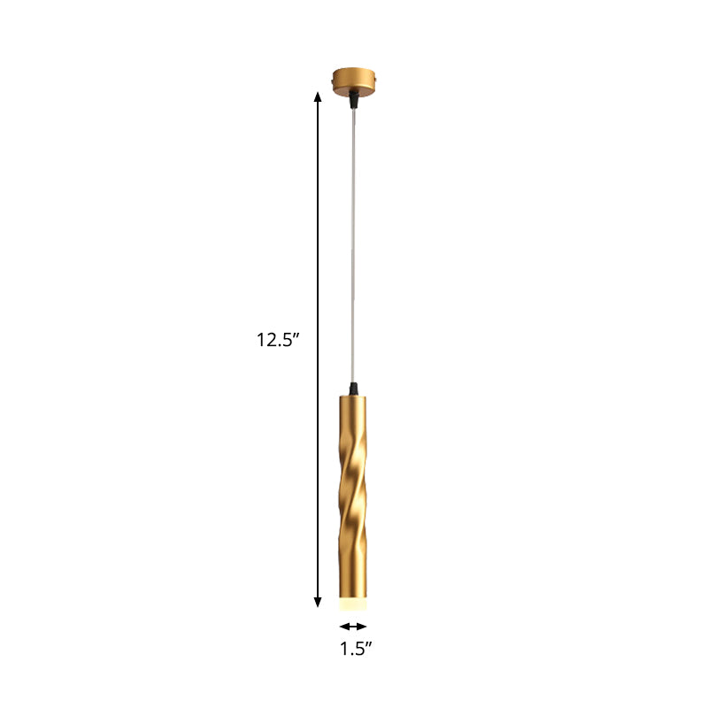 Gold Finish Modern Rope Mini Pendant Lamp - Perfect For Stair Kitchen Lighting