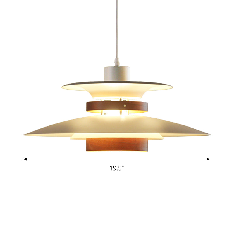 Bookstore UFO Pendant Light: Creative Metal Hanging Light with Adjustable Cord