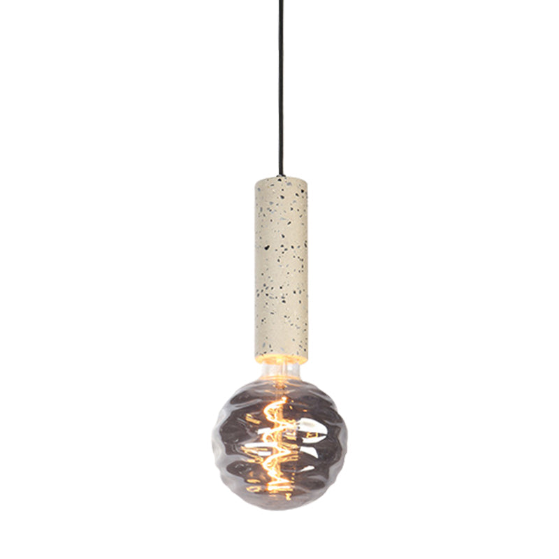 Modern Orb Pendant Light With Dimple Glass - 5 W Hanging Lamp For Cloth Shop