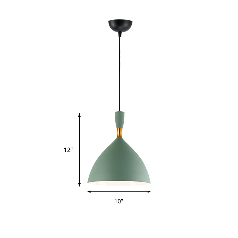 Macaron Loft Suspension Light - Restaurant Cloth Shop Funnel Pendant Lighting - Aluminum - 1 Head