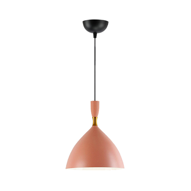 Macaron Loft Suspension Light - Restaurant Cloth Shop Funnel Pendant Lighting - Aluminum - 1 Head