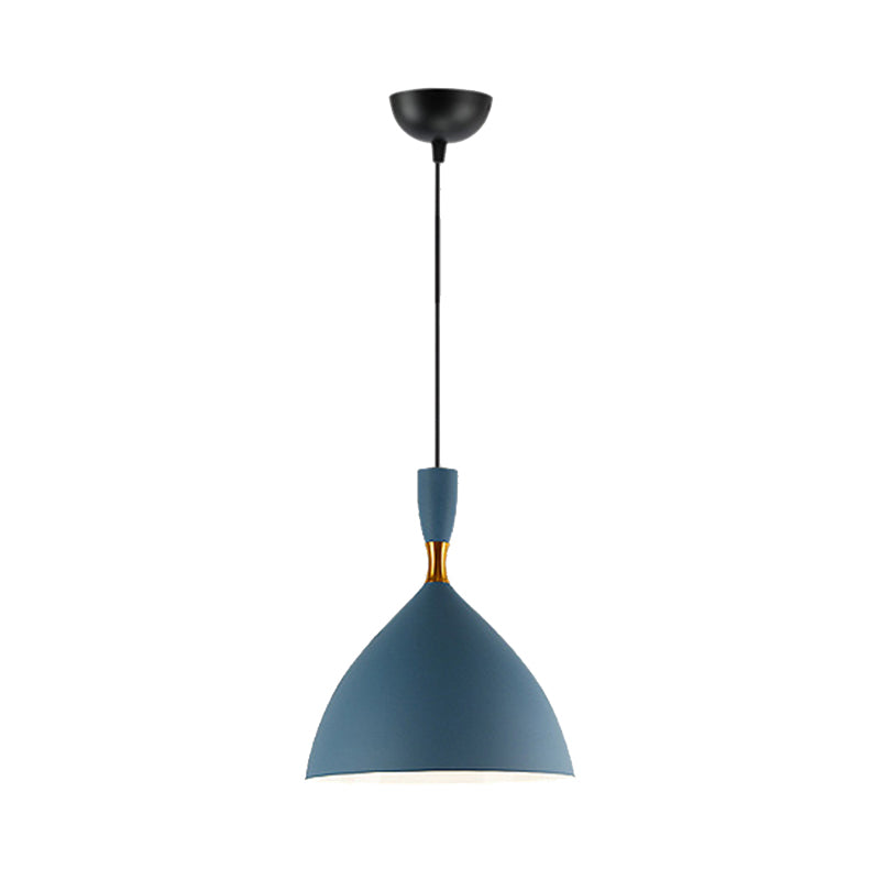 Macaron Loft Suspension Light - Restaurant Cloth Shop Funnel Pendant Lighting - Aluminum - 1 Head