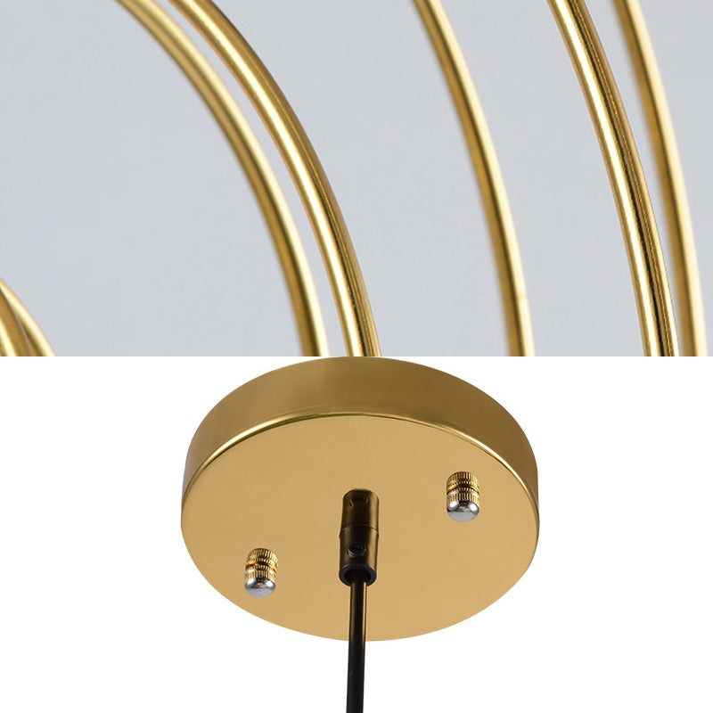 Gold Milk Glass Orb Pendant Lamp With Wire Ring - Contemporary 1-Head Suspension Light For Hotels