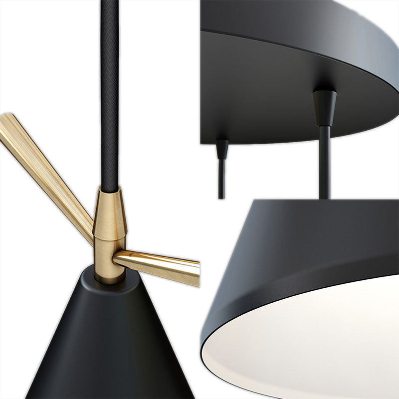 Nordic Style Cone Pendant Light for Restaurant/Coffee Shop - 1-Light Hanging Lamp