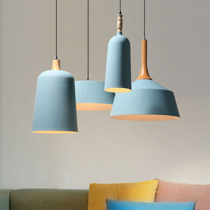 Lampe suspendue à tête unique Seafoam E27 : lampe suspendue moderne en métal pour restaurants