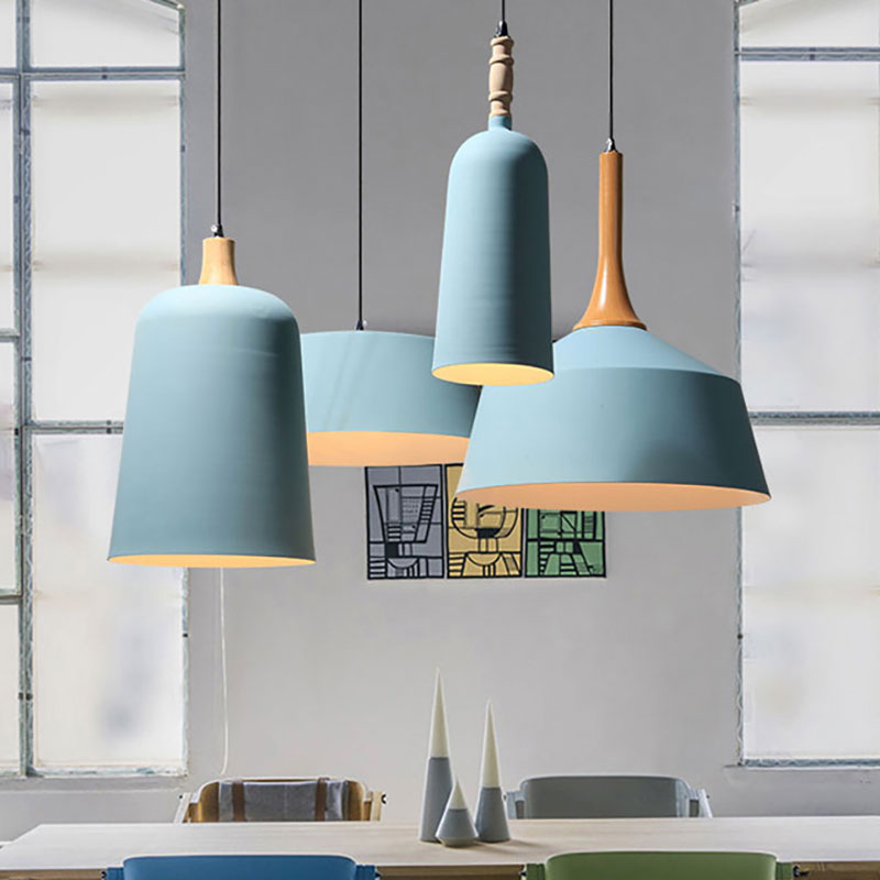 Lampe suspendue à tête unique Seafoam E27 : lampe suspendue moderne en métal pour restaurants