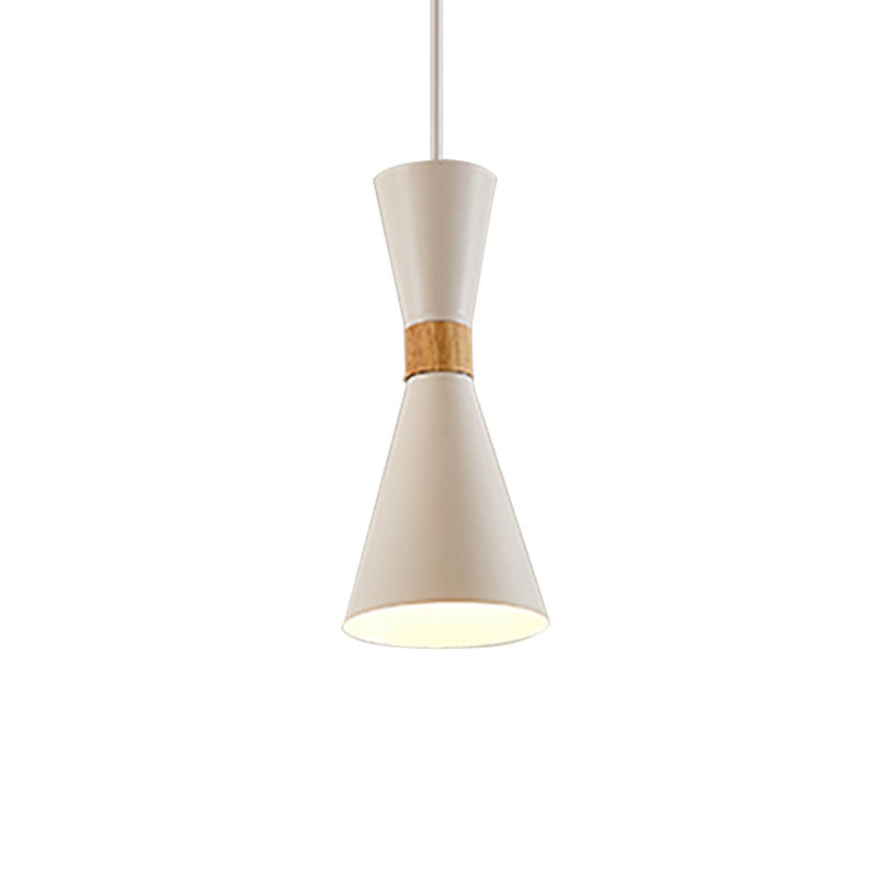 Nordic Metal Hourglass Mini Pendant Light for Living Room and Hallway - 1 Light Hanging Lamp