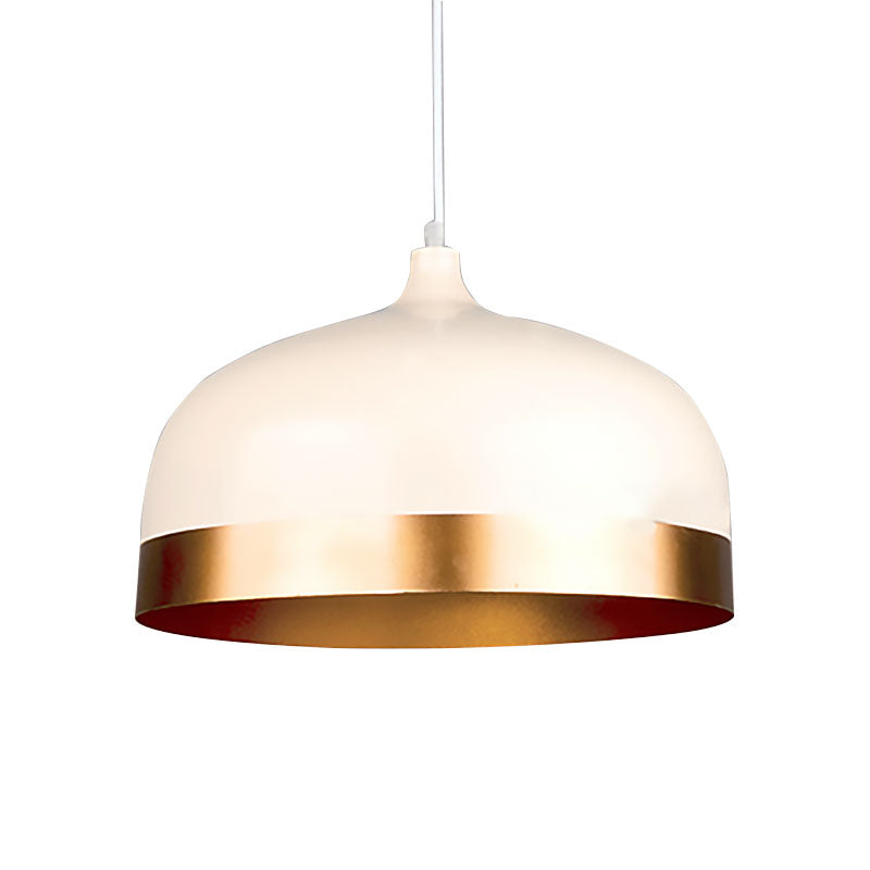 Gold Dome Shade Pendant Light, Modern Metal Ceiling Lamp for Bedroom