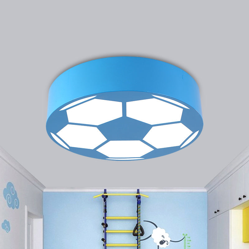 Plafonnier LED coloré pour enfants avec abat-jour en acrylique et motif football