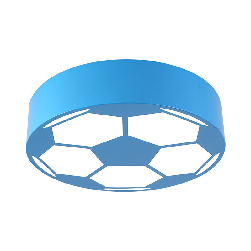 Plafonnier LED coloré pour enfants avec abat-jour en acrylique et motif football