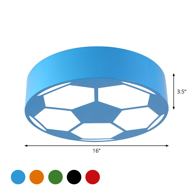 Plafonnier LED coloré pour enfants avec abat-jour en acrylique et motif football