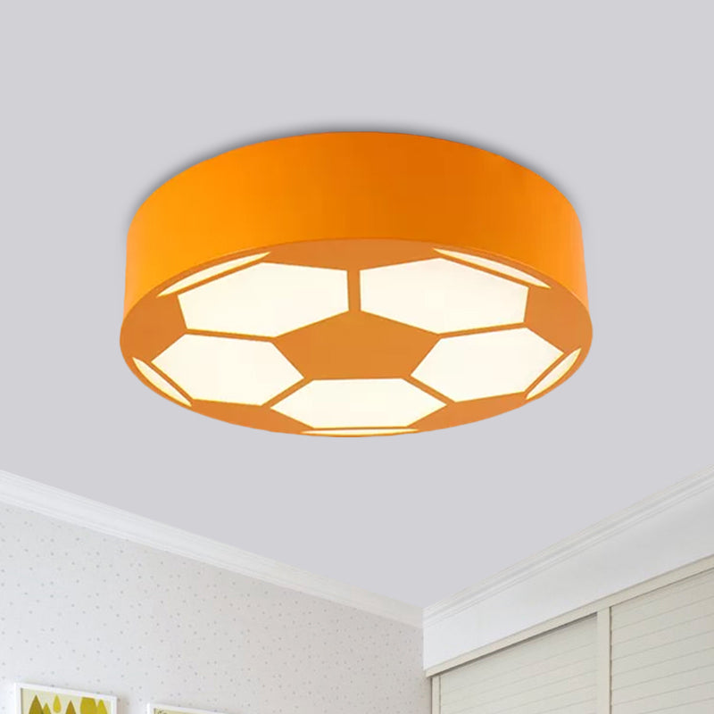 Plafonnier LED coloré pour enfants avec abat-jour en acrylique et motif football
