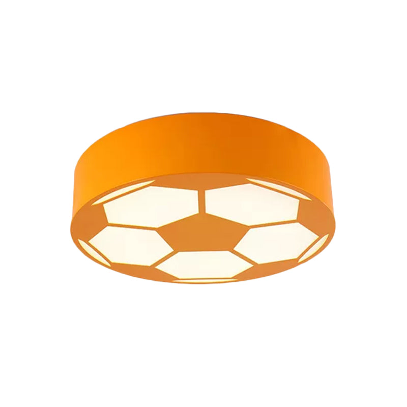 Plafonnier LED coloré pour enfants avec abat-jour en acrylique et motif football