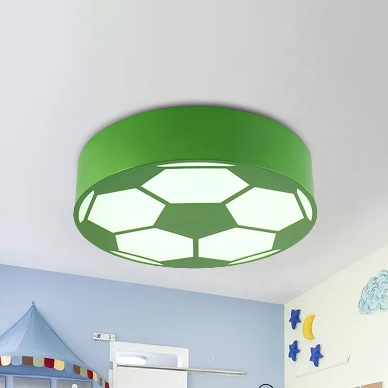 Plafonnier LED coloré pour enfants avec abat-jour en acrylique et motif football