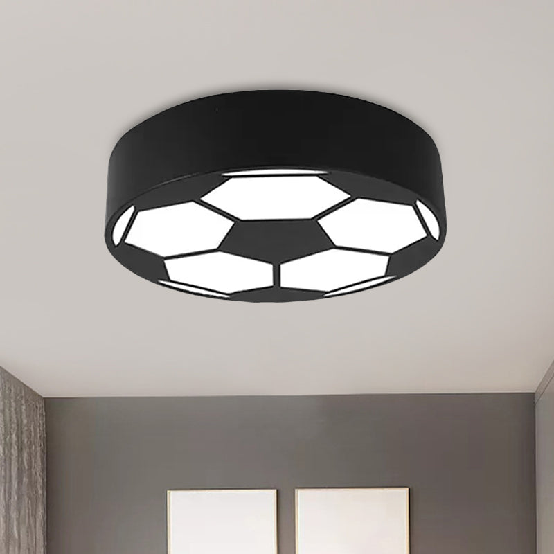 Plafonnier LED coloré pour enfants avec abat-jour en acrylique et motif football