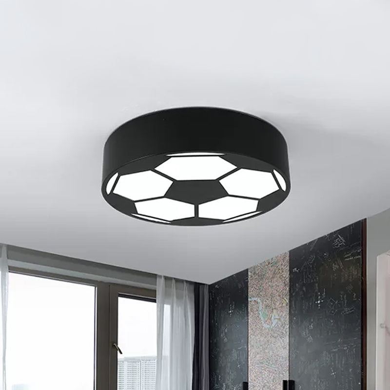 Plafonnier LED coloré pour enfants avec abat-jour en acrylique et motif football