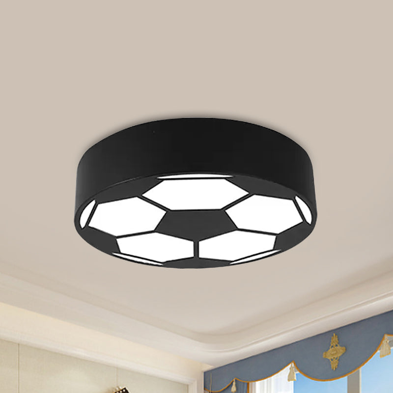 Plafonnier LED coloré pour enfants avec abat-jour en acrylique et motif football