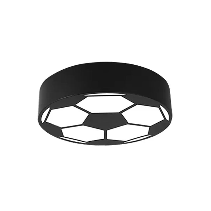 Plafonnier LED coloré pour enfants avec abat-jour en acrylique et motif football