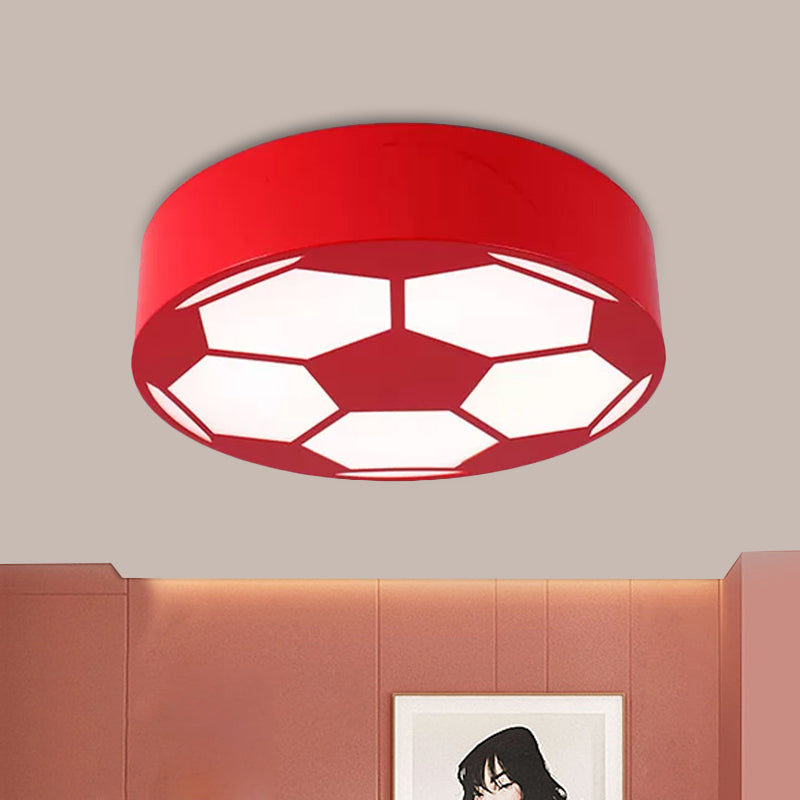 Plafonnier LED coloré pour enfants avec abat-jour en acrylique et motif football