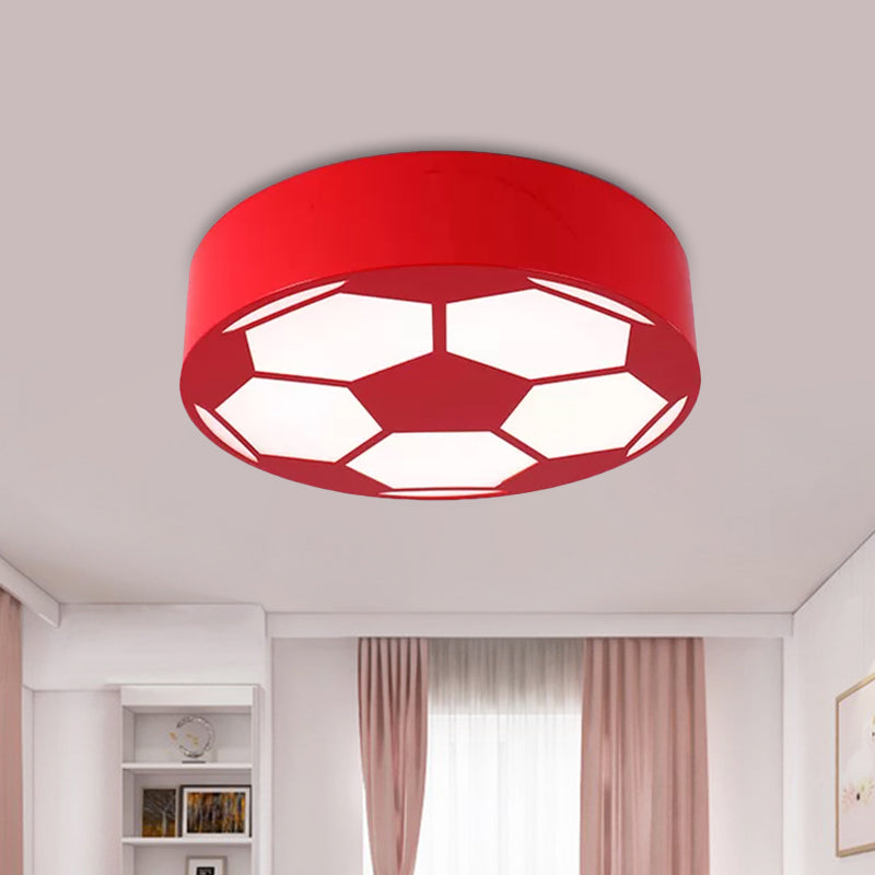 Plafonnier LED coloré pour enfants avec abat-jour en acrylique et motif football