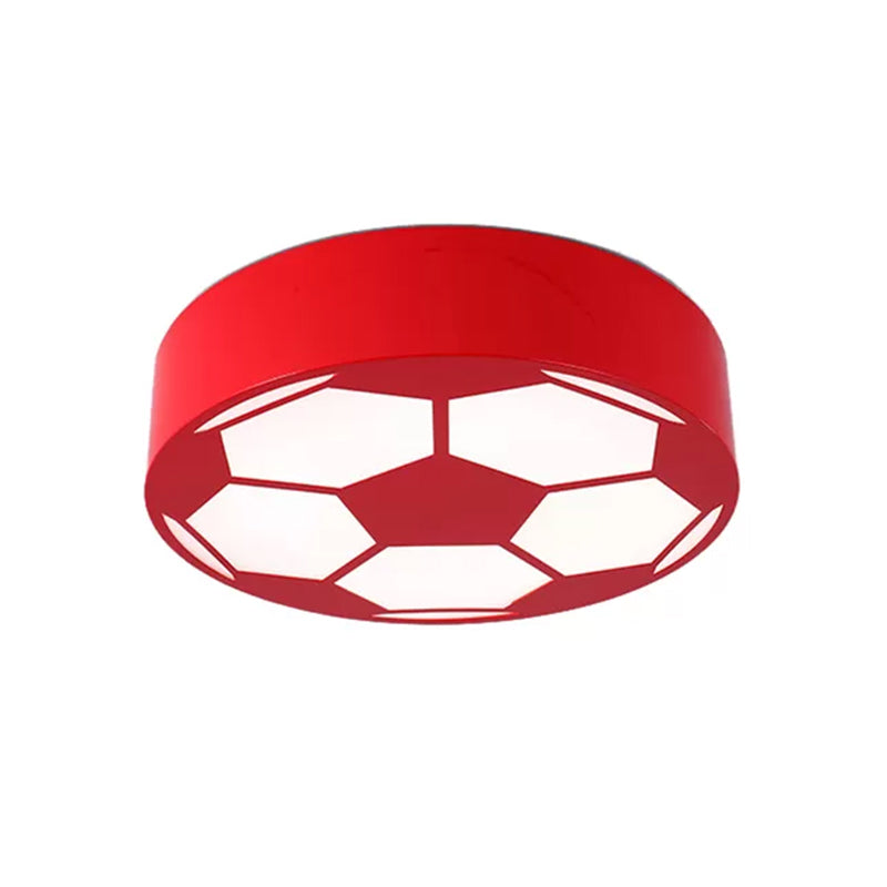 Plafonnier LED coloré pour enfants avec abat-jour en acrylique et motif football