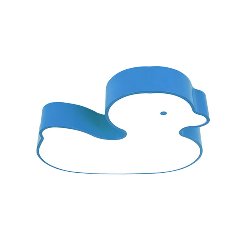 Little Duck LED Flush Mount Children's Lamp with Colorful Acrylic Close to Ceiling Fixture